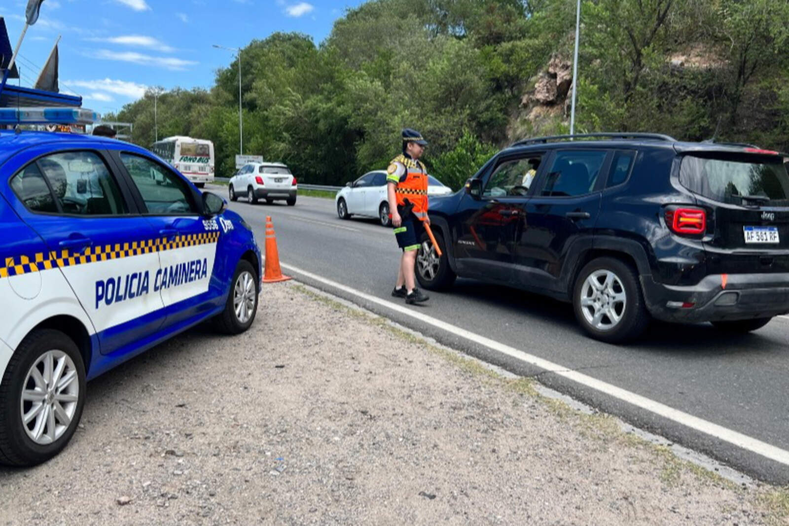 Controles de alcoholemia de la Policía Caminera de Córdoba.