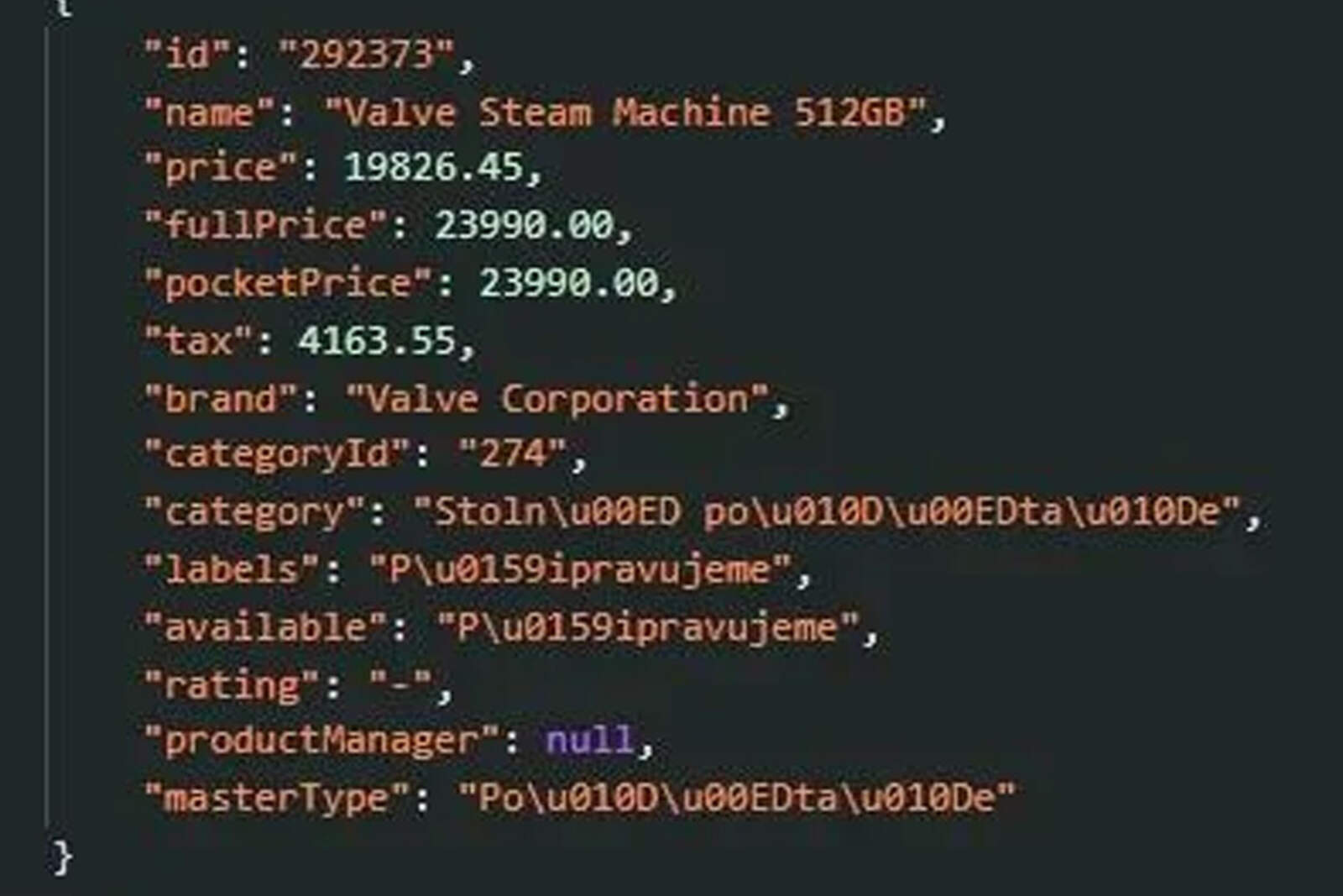 El precio aparece oculto en el código fuente del sitio