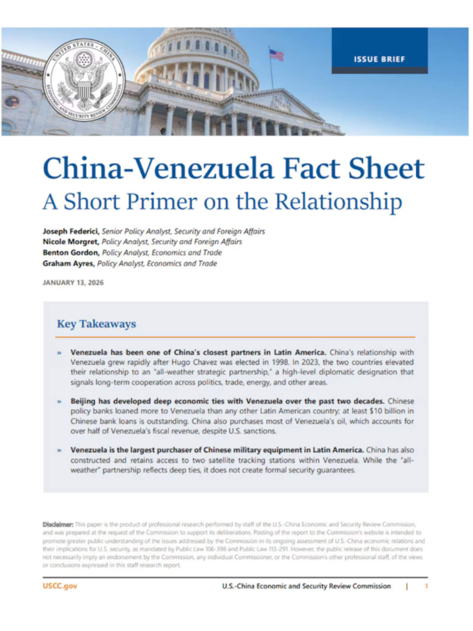 El Congreso de EEUU expuso cómo China sostuvo militar, económica y tecnológicamente a la dictadura venezolana