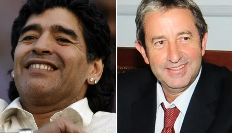 Diego Maradona and Julio Cobos.