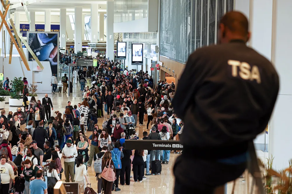 Long queues at airports due to lack of funding for TSA.