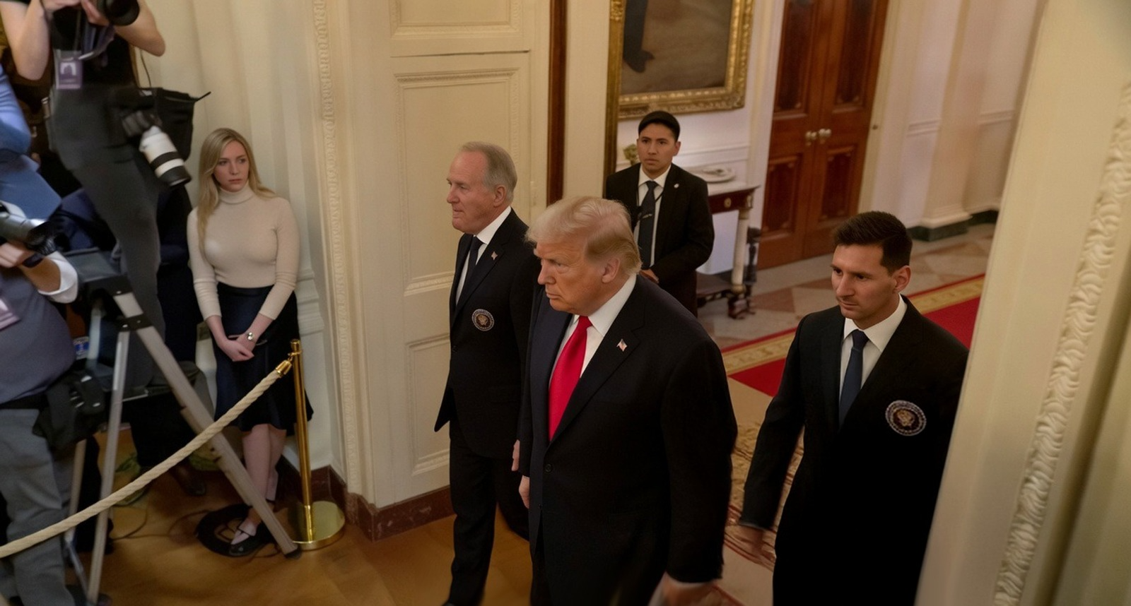 The entry of Trump and Messi.