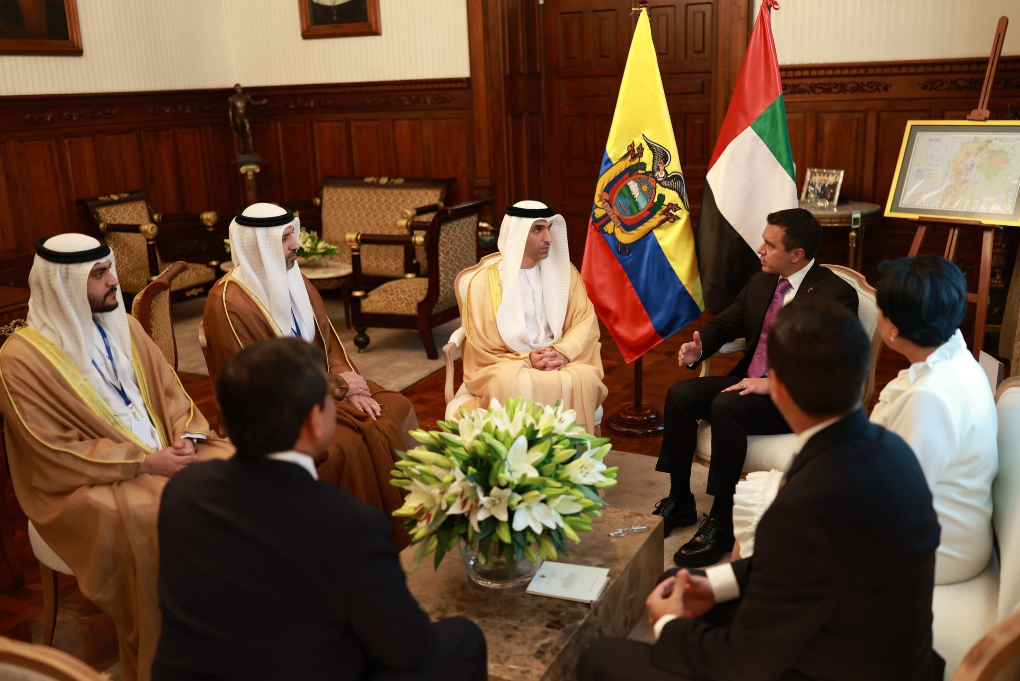 Noboa's presidential tour in the United Arab Emirates