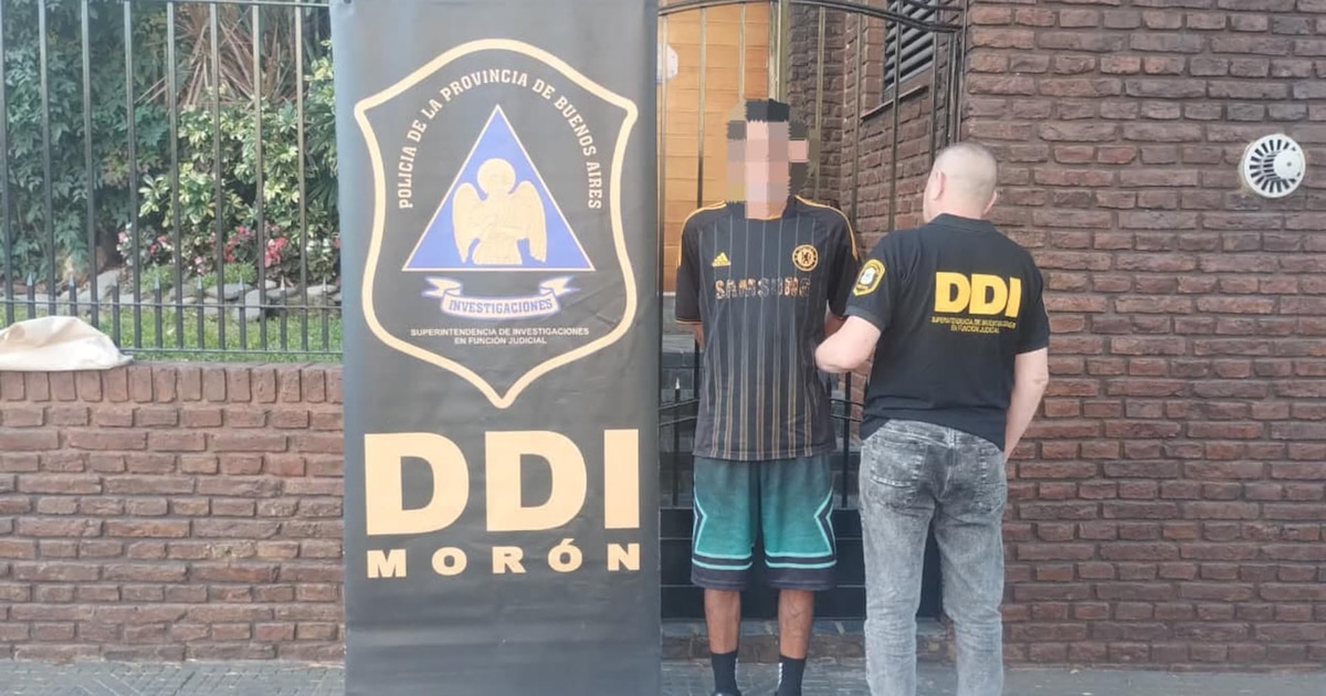 El delincuente detenido.