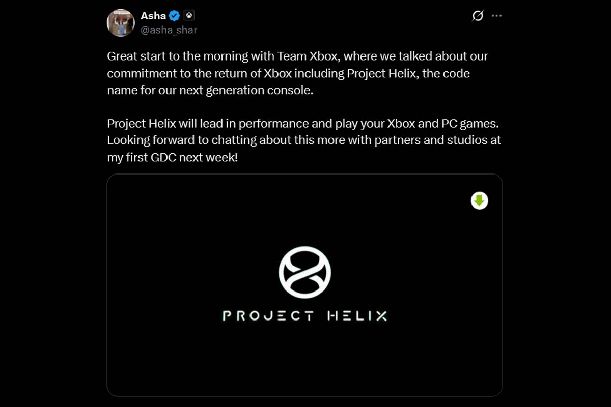 Asha Sharma confirmó que la próxima consola de la compañía se conoce internamente como Project Helix