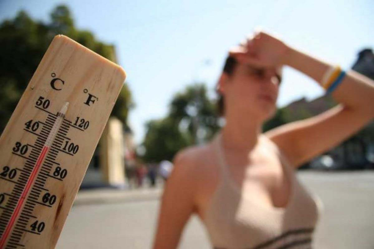 El calor sigue antes del cambio de temperatura