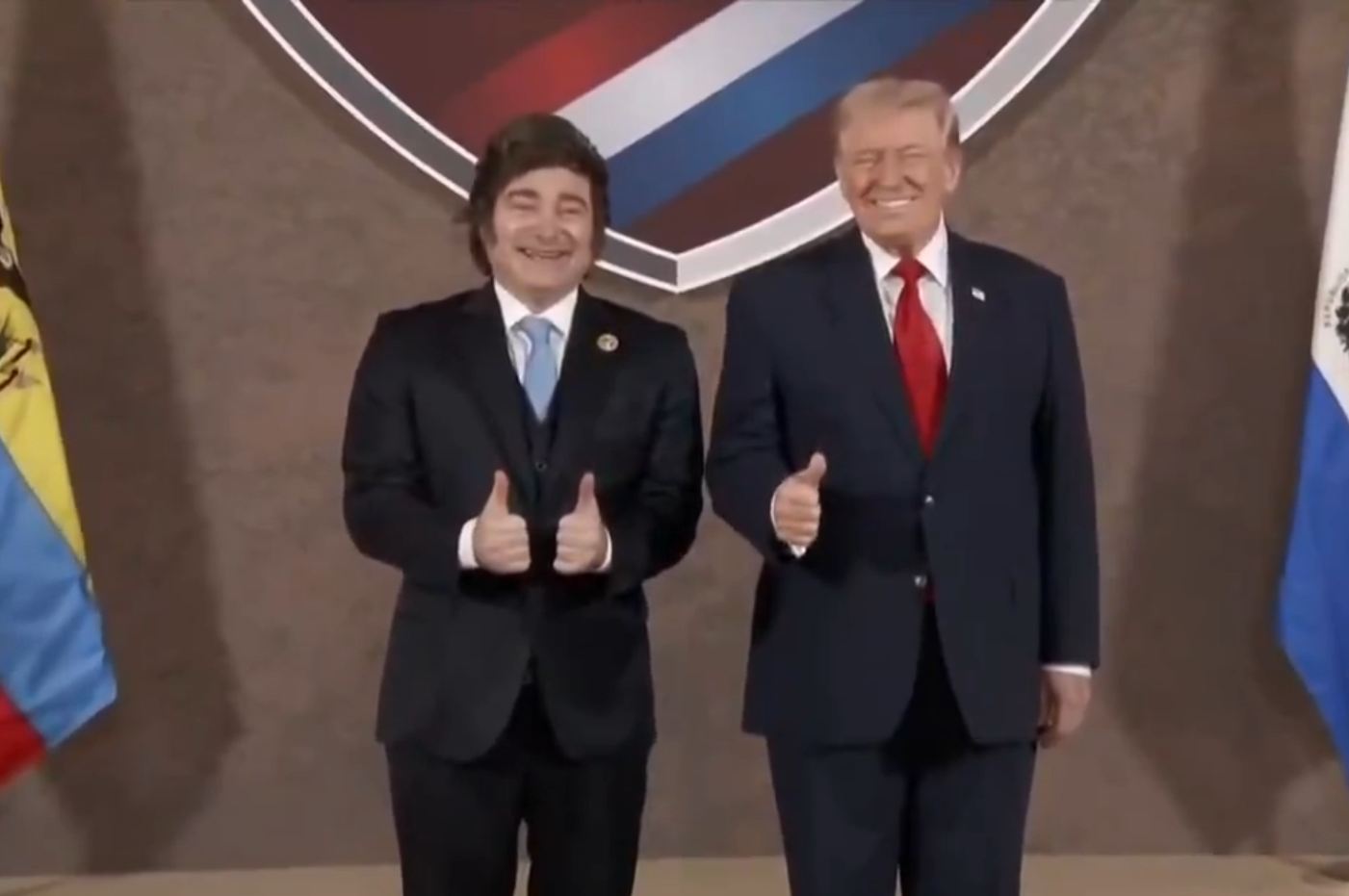 President Javier Milei and Donald Trump.