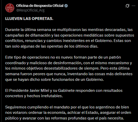 The Government's message.