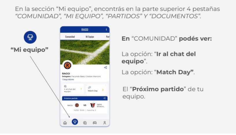 Interior de la app Más 10