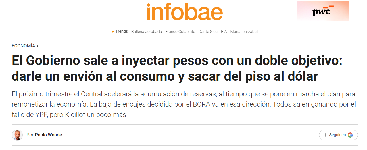 Vauthier salió a desmentir el articulo de Pablo Wende publicado en Infobae.