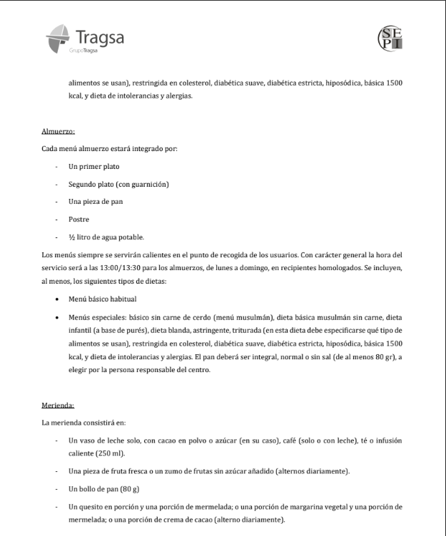 Documento oficial de TRAGSA