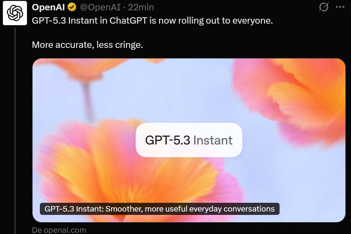 Qué cambia con ChatGPT-5.3 Instant