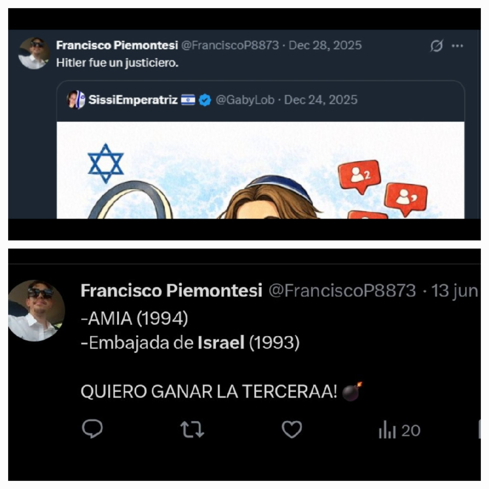 El docente usaba sus redes sociales para expresar su extremismo.