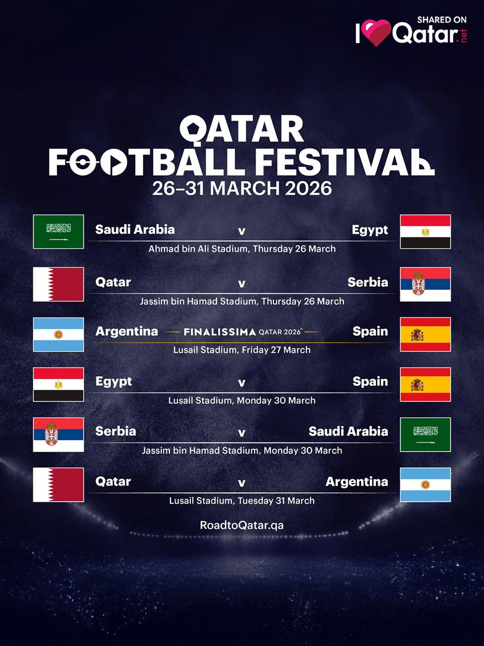 El resto de partidos del Qatar Football Festival también podrían verse afectados