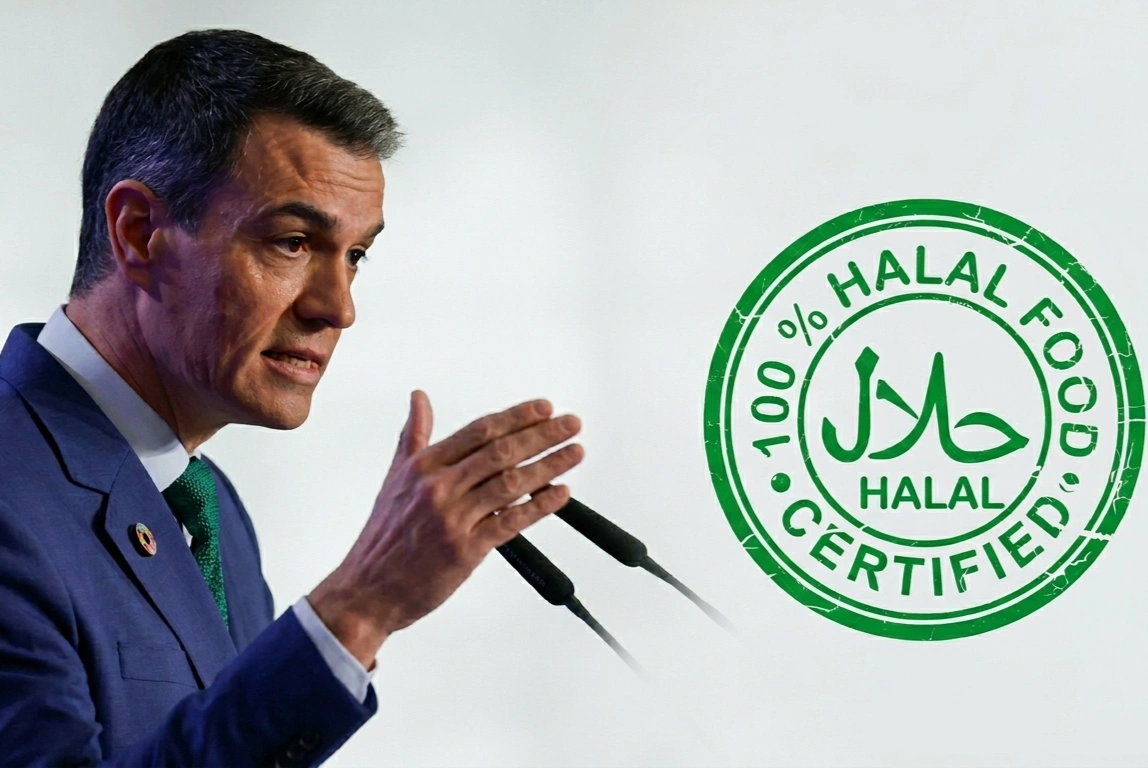 Pedro Sánchez destina millones de euros en alimentos halal y servicios aptos musulmanes para inmigrantes ilegales