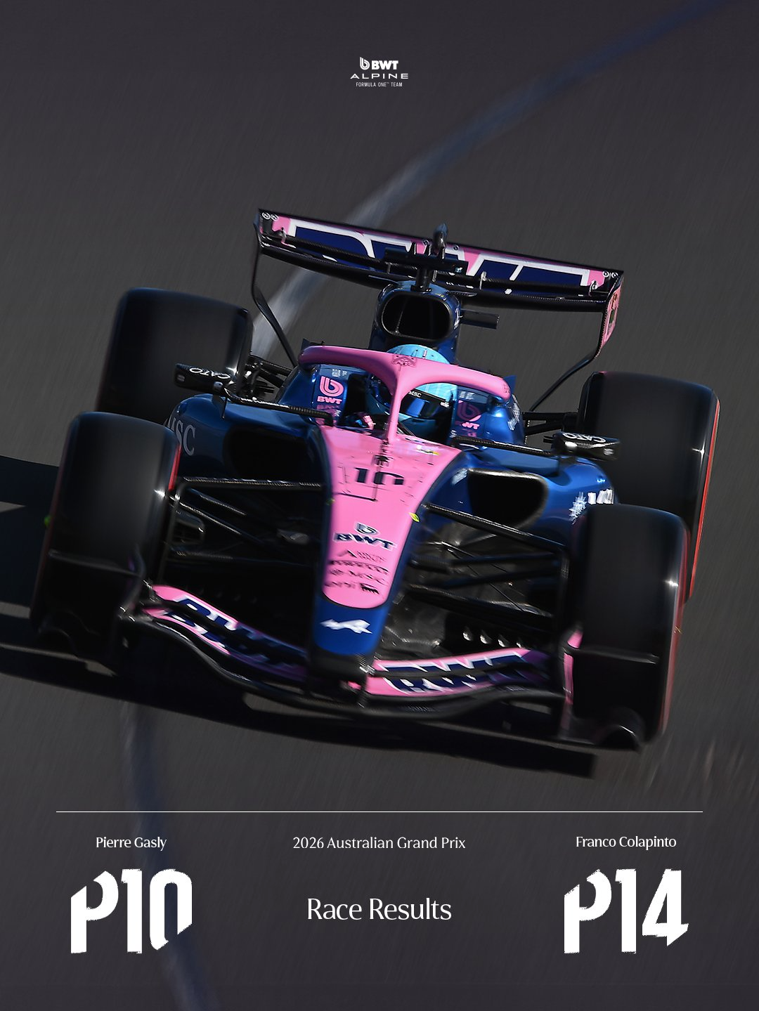 Gasly rescued a point from Australia