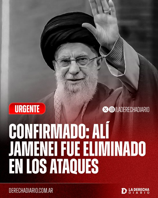 Alí Jamenei fue eliminado.