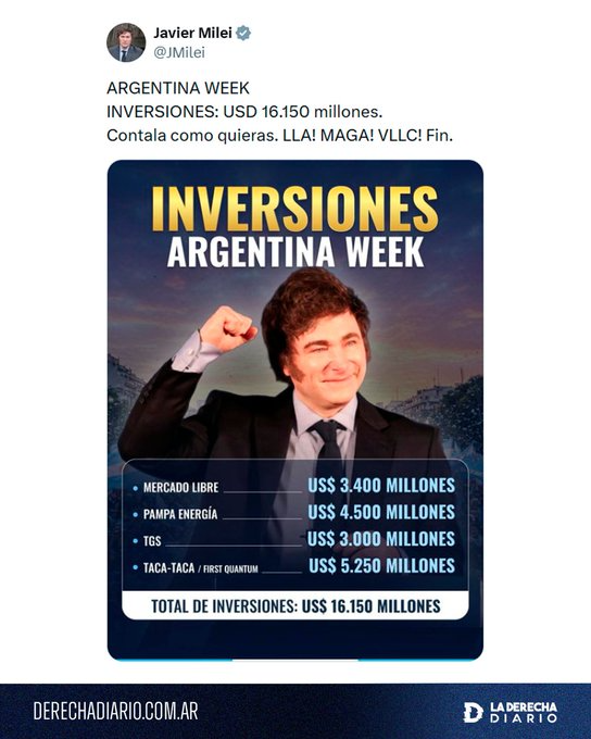 The president, Javier Milei.