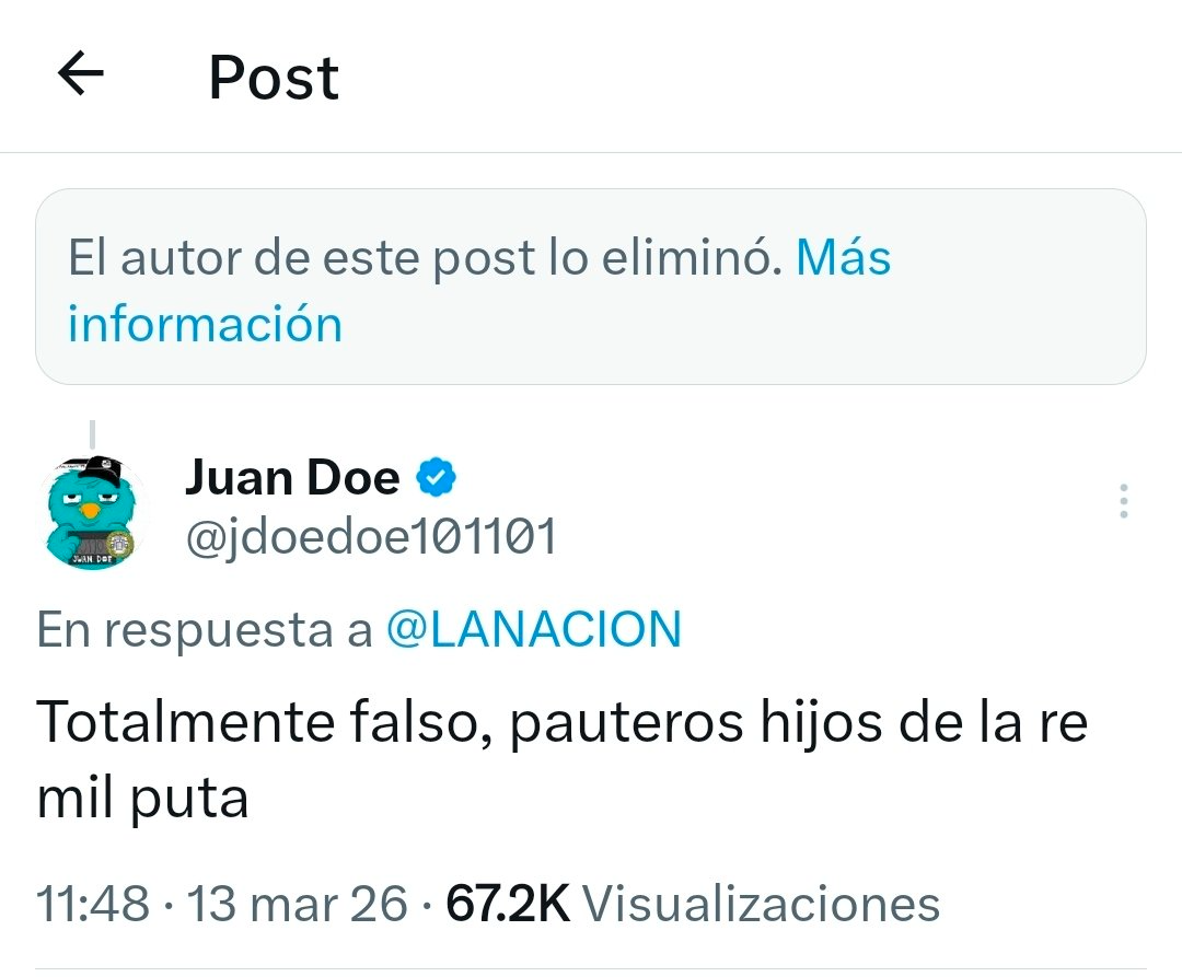 El mensaje de Juan Doe.