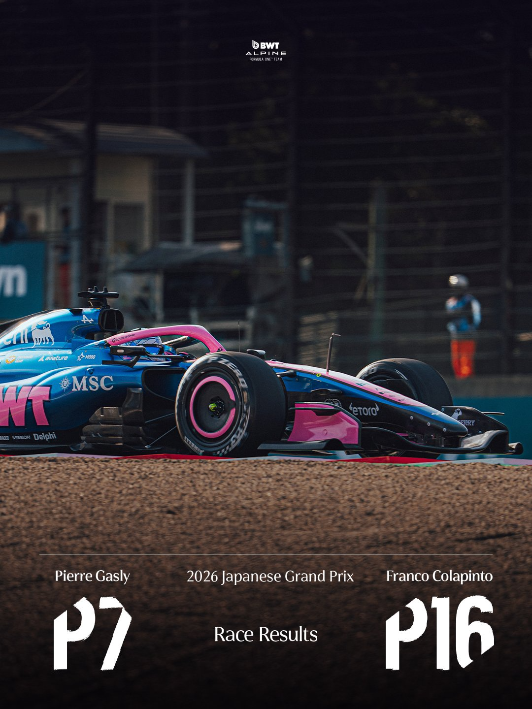 Gaslt sumó puntos para Alpine