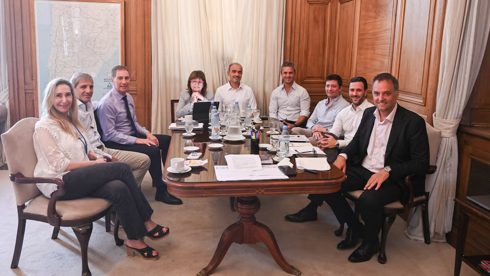 La mesa política del Gobierno reunida en Casa Rosada.
