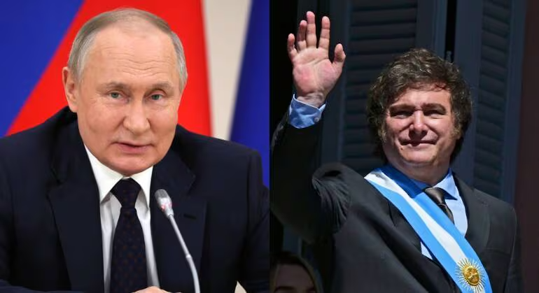 Javier Milei and Vladimir Putin.