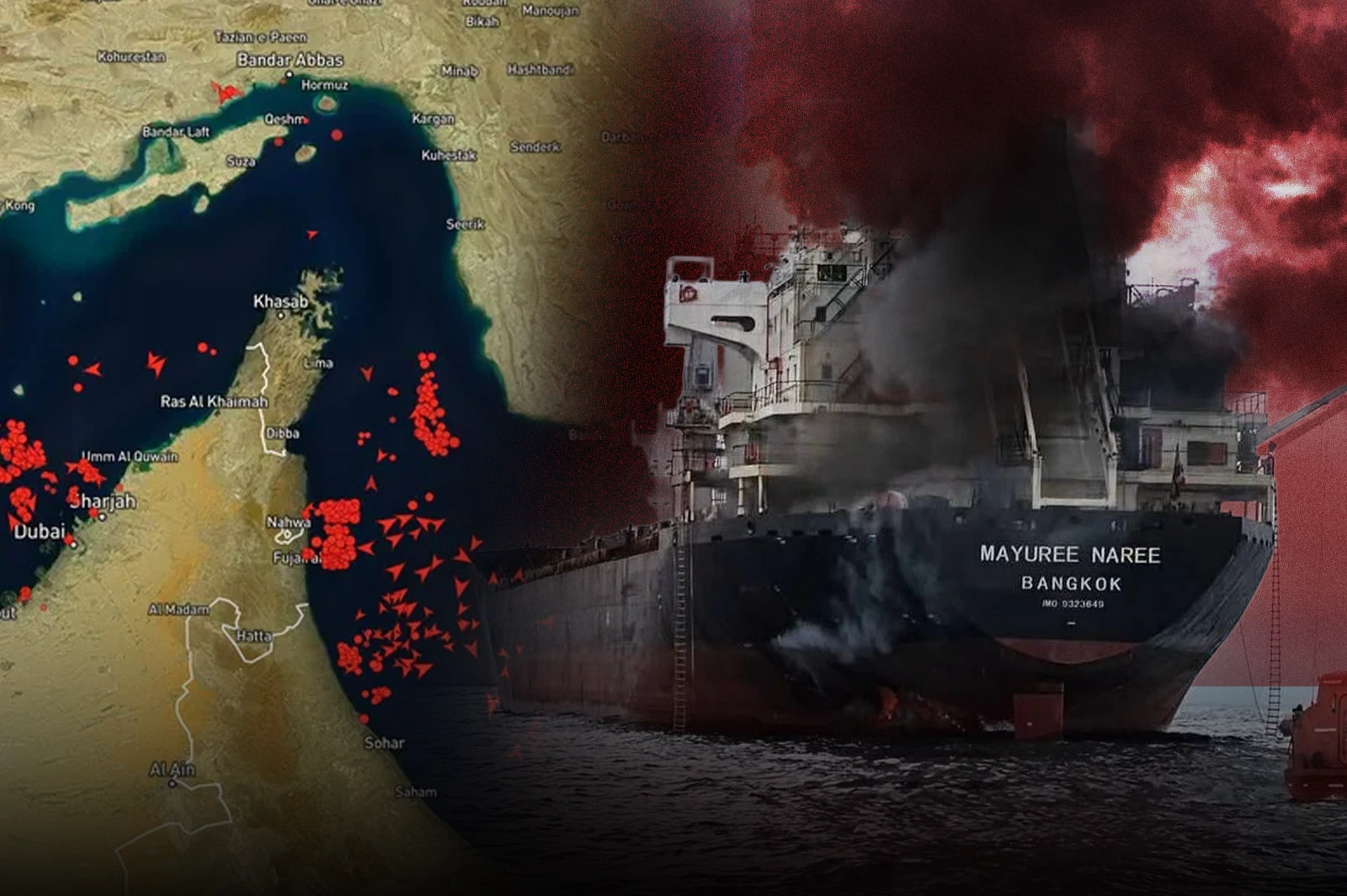 Iran destroyed a Thai vessel in the Strait of Hormuz and tensions rise in the Middle East