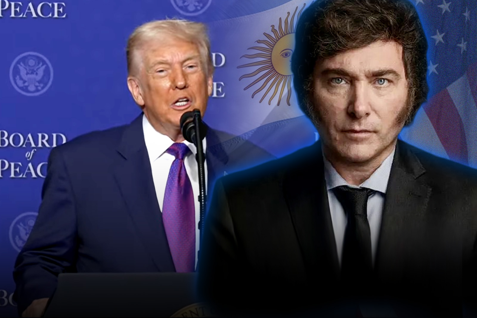 Javier Milei and Donald Trump.
