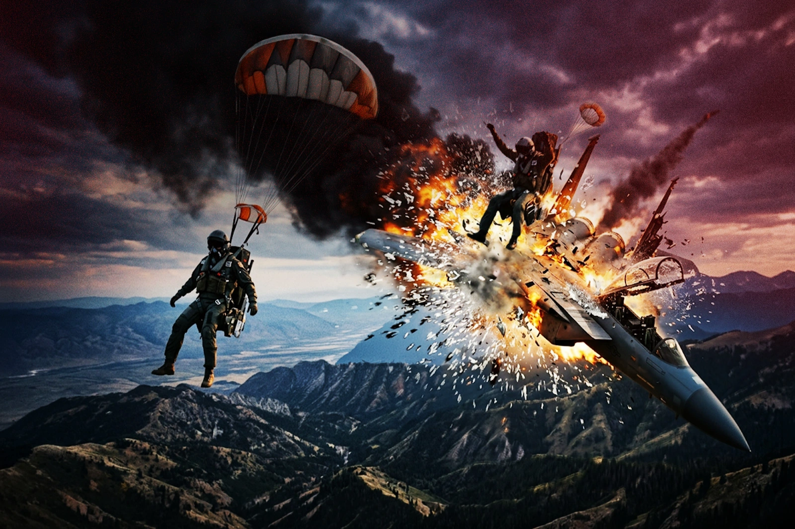 The United States began a heroic rescue mission to find the pilots of the fighter shot down in Iran