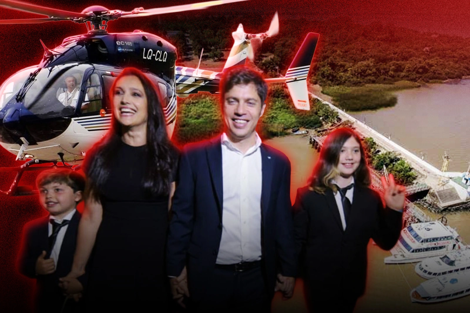 Axel Kicillof usa un helicóptero estatal para viajes personales y familiares
