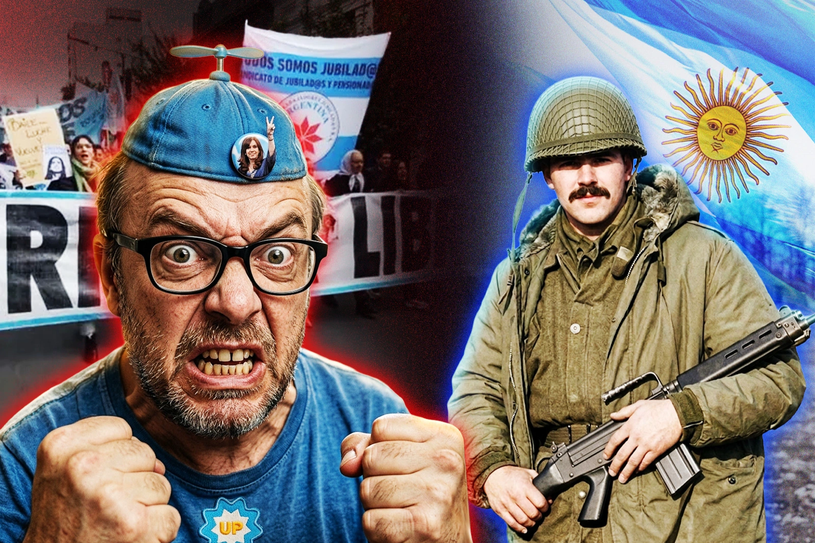 Un veterano de Malvinas cruzó a una kirchnerista que le faltó el respeto a los excombatientes