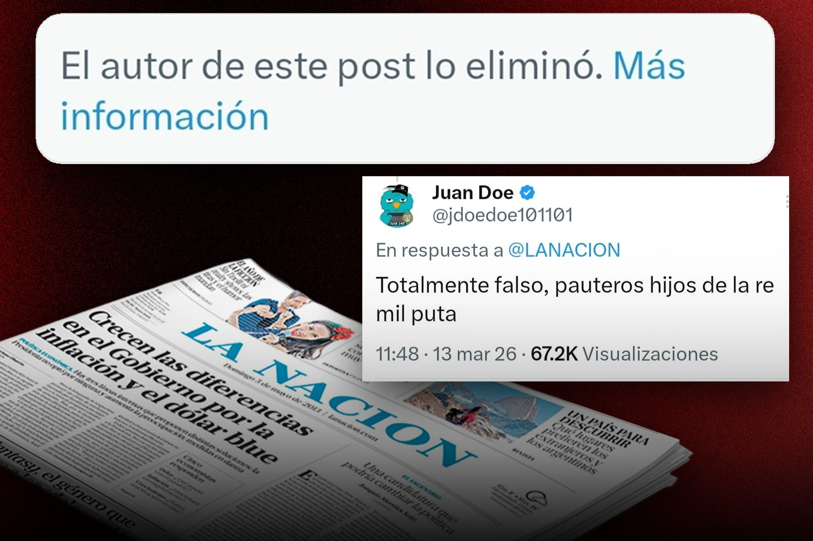 La Nación borró una noticia falsa donde acusaba a funcionarios de haber viajado a Nueva York