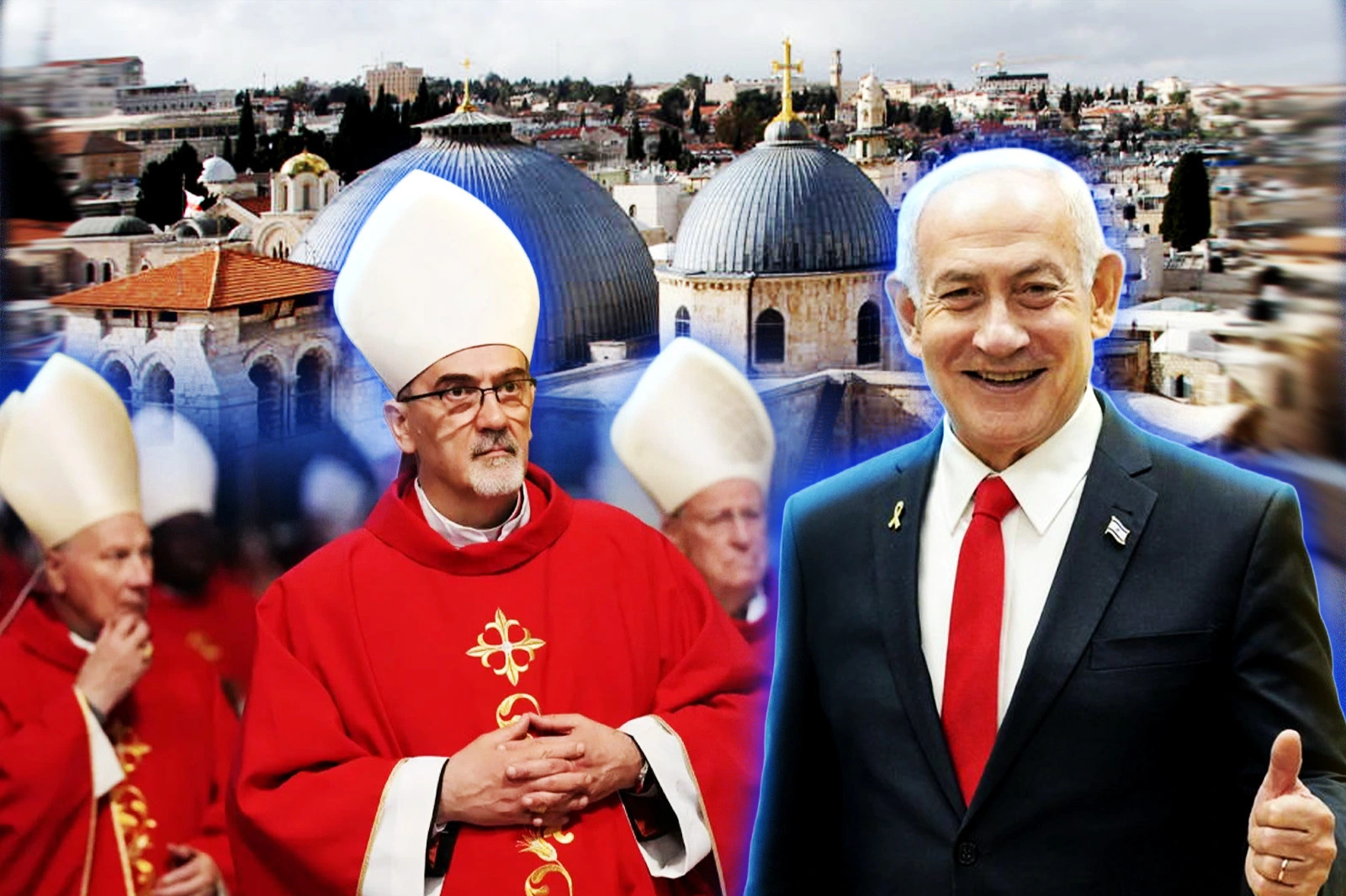 Netanyahu garantizó el acceso al Santo Sepulcro a Pizzaballa para celebrar la misa