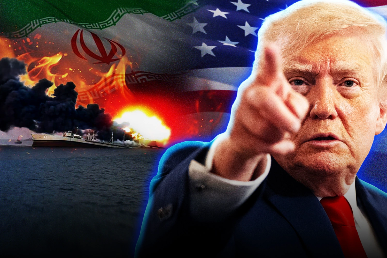 Trump announced that the US sank nine Iranian ships in a naval offensive