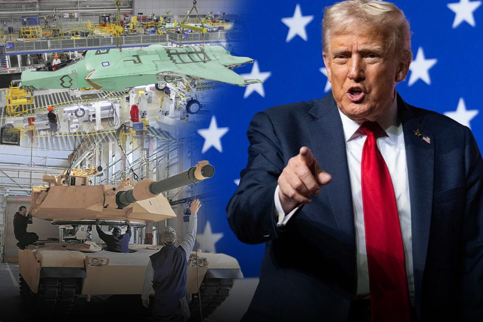 Donald Trump acordó cuadruplicar la producción de armamento con las principales empresas militares del país