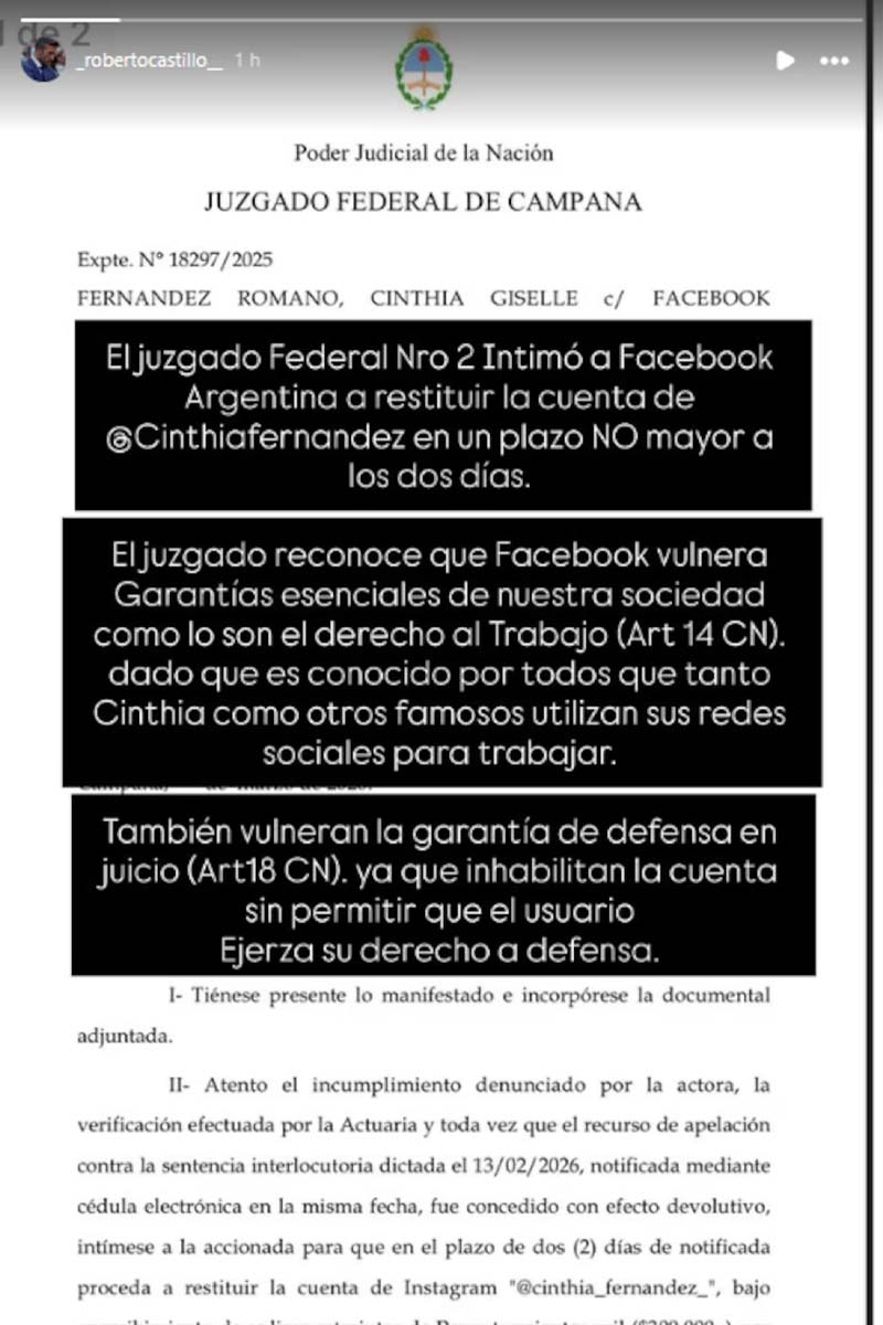 Su pareja, el abogado Roberto Castillo, explicó la situación en redes sociales