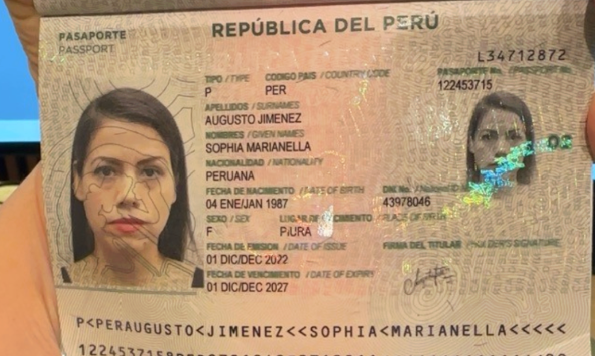 Passport of the defendant