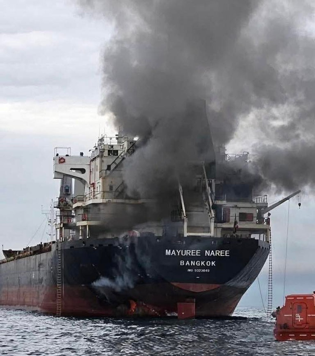 The Thai vessel Mayuree Naree was deliberately attacked by Iran in the Strait of Hormuz