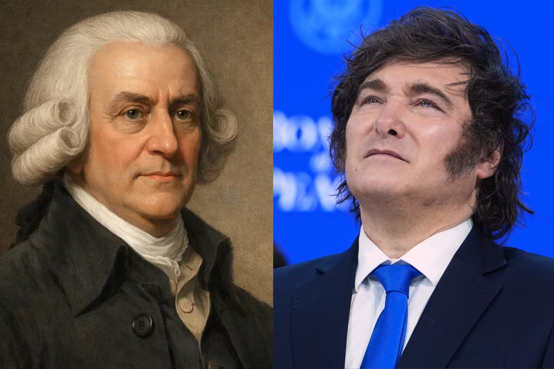 Javier Milei y Adam Smith.