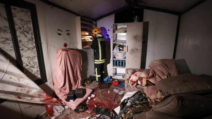 La peluquería atacada.