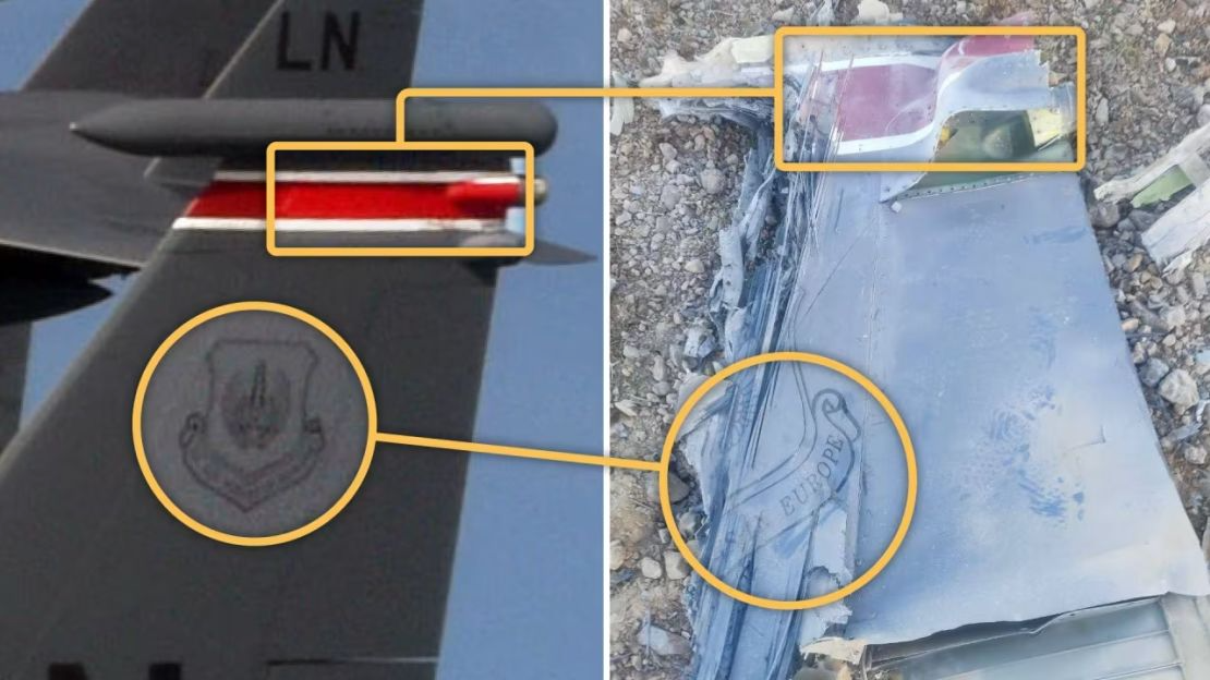 Images of the downed F-15.