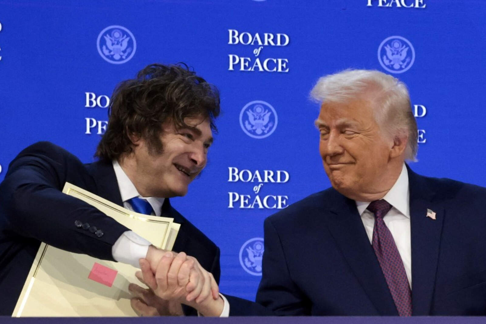President Javier Milei and Donald Trump.