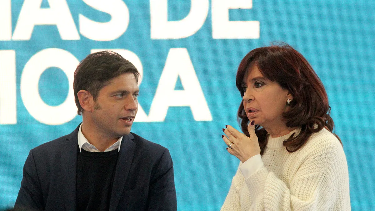 Cristina Kirchner and Axel Kicillof.