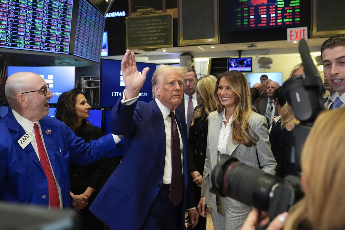Donald Trump en Wall Street.