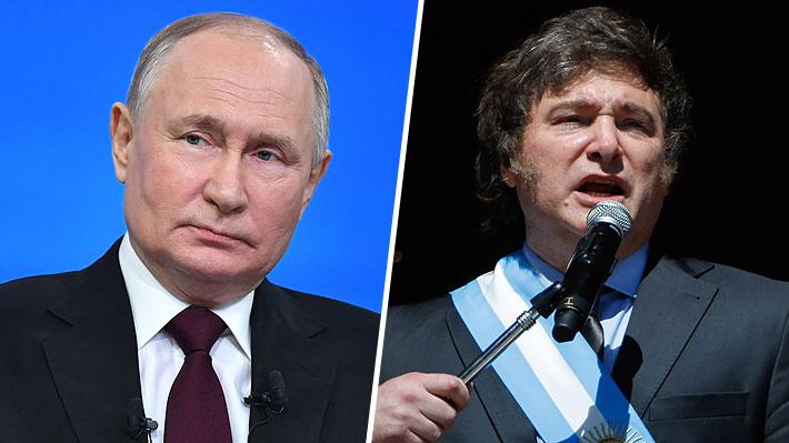 Javier Milei and Vladimir Putin.
