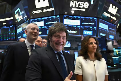 Javier Milei on Wall Street.