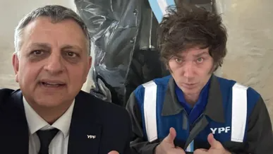 Javier Milei y Horacio Marín.