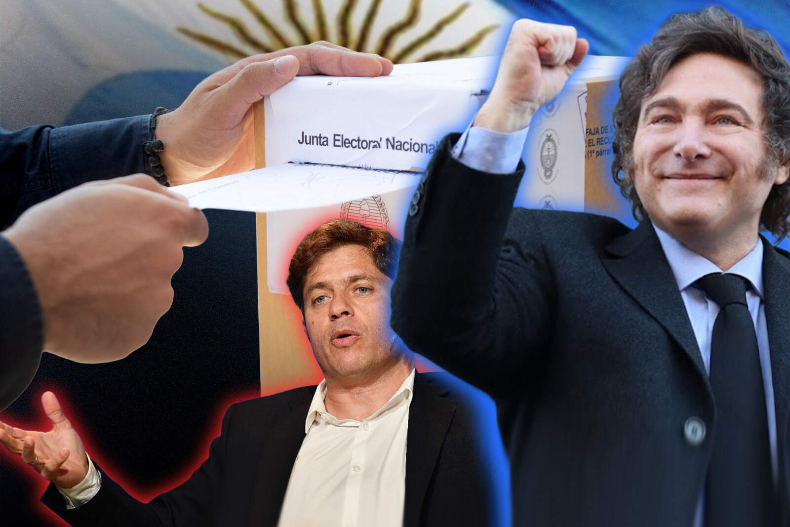 Javier Milei and Axel Kicillof.