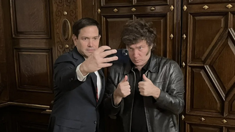 Javier Milei and Marco Rubio.