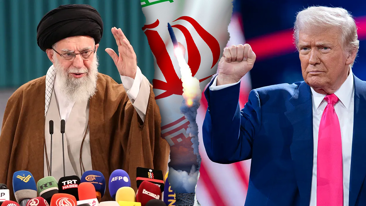 President Donald Trump and the defeated Ali Khamenei.